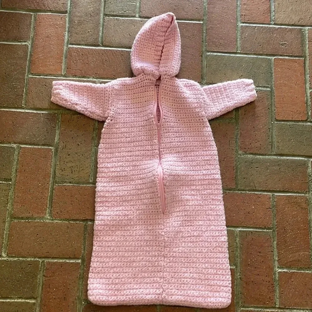 Pink‎ Crochet Sack 6-9mo